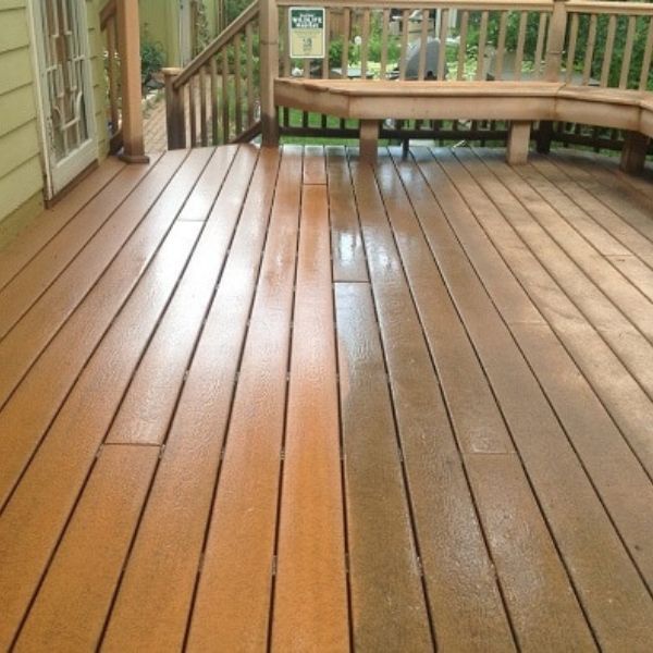 Deck Power Washing Results
